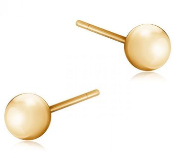 Złote kolczyki 333 „Małe kuleczki” 5 mm – klasyczne kolczyki z żółtego złota (1).jpg